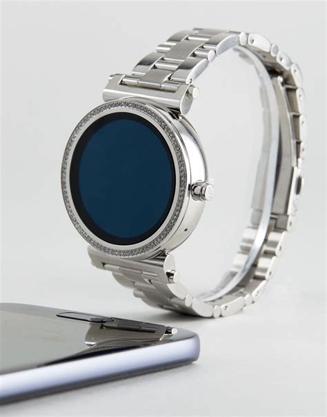 small silver michael kors watch|Michael Kors access watch silver.